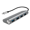 Logilink Hub-usb - Usb-c 3.1 - Usb 3.0 Hub, 4-ports, Alu